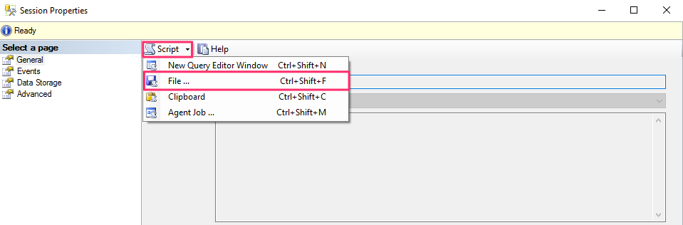 Script Session to a File using Session Properties