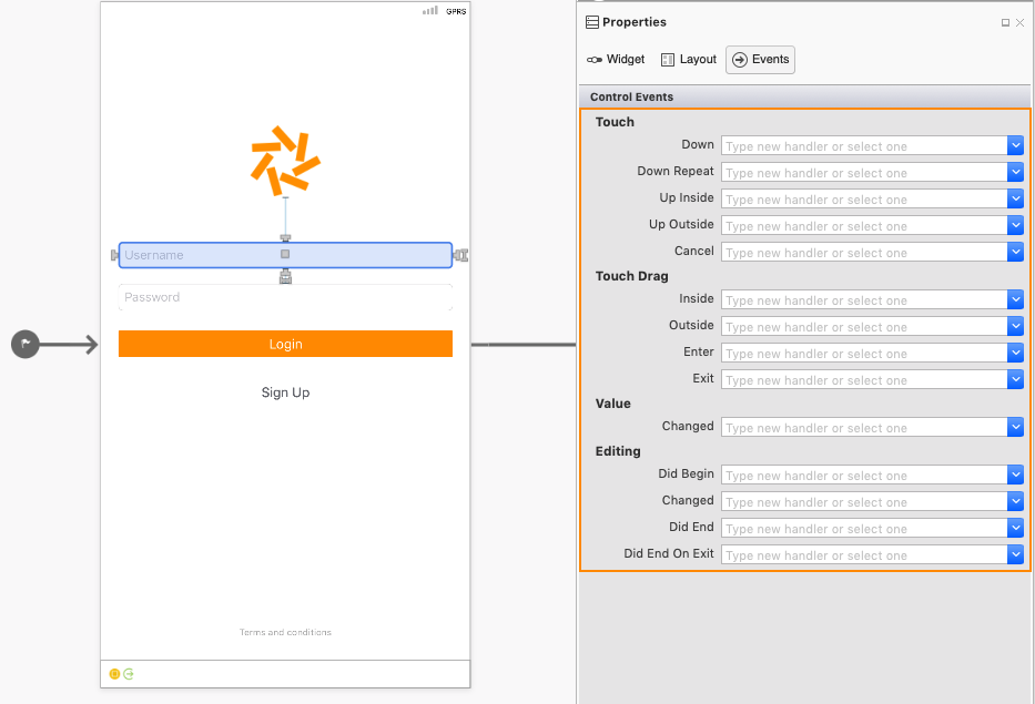 Text field events