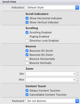 TextView scroll view properties